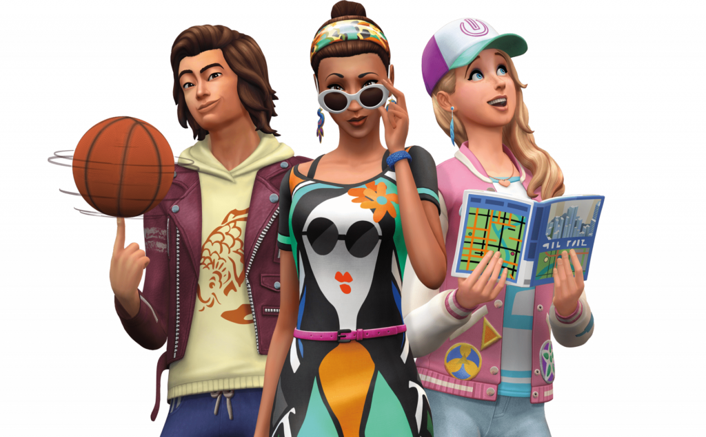 Tres adolescentes de Sims 4